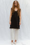 ZULMA fine knit vest dress / organic cotton / black