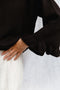 FIORELLA ruffle jumper / organic cotton / black