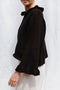 FIORELLA ruffle jumper / organic cotton / black