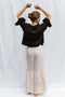 FIORELLA ruffle jumper / organic cotton / black