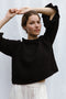 FIORELLA ruffle jumper / organic cotton / black
