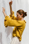 FIORELLA ruffle jumper / organic cotton / golden honey