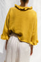 FIORELLA ruffle jumper / organic cotton / golden honey