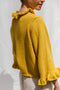 FIORELLA ruffle jumper / organic cotton / golden honey
