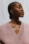 LUNES v-neck vest / organic cotton / magnolia blossom