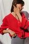PAOLA cardigan / organic cotton / sweet paprika