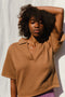 AMBRA top / organic cotton / carob