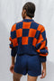 LINO no waste jumper / organic cotton / midnight & orange zest