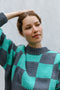 LINO no waste jumper / organic cotton / berry lassi & turquesa