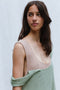 CANDELA fine knit slip dress / organic cotton / warm sand
