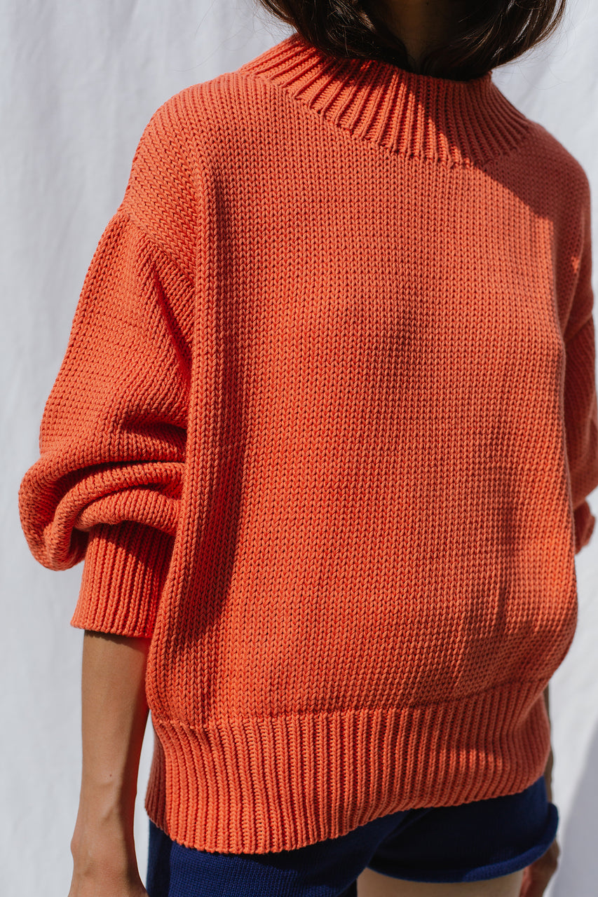 PARSLEY jumper / organic cotton / coral