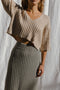 DULCE ribbed top / alpaca & recycled PET / crema