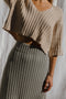 DULCE ribbed top / alpaca & recycled PET / crema