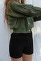 OTTILIA ribbed cardigan / highland wool / winter moss