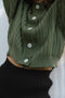 OTTILIA ribbed cardigan / highland wool / winter moss
