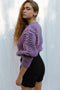 MINI EWA chunky cardigan / highland wool / jacaranda