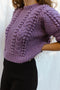 MINI EWA chunky jumper / highland wool / jacaranda