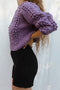 MINI EWA chunky jumper / highland wool / jacaranda