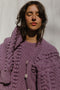MINI EWA chunky cardigan / highland wool / jacaranda