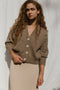VALERIA cardigan / highland wool / smoked amber