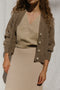 VALERIA cardigan / highland wool / smoked amber