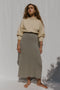 DULCE ribbed skirt / alpaca & recycled PET / piedra