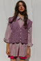 TIO vest cardigan / highland wool / jacaranda
