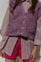 TIO vest cardigan / highland wool / jacaranda