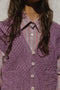 TIO vest cardigan / highland wool / jacaranda