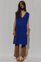 ZULMA vest dress / highland wool / sapphire