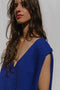 ZULMA vest dress / highland wool / sapphire