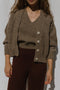 VALERIA cardigan / highland wool / smoked amber