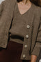 VALERIA cardigan / highland wool / smoked amber