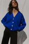 VALERIA cardigan / highland wool / sapphire