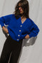 VALERIA cardigan / highland wool / sapphire
