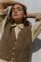 TIO vest cardigan / highland wool / walnut