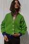 VALERIA cardigan / highland wool / lemongrass