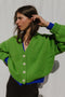 VALERIA cardigan / highland wool / lemongrass