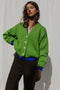 VALERIA cardigan / highland wool / lemongrass