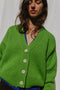 VALERIA cardigan / highland wool / lemongrass