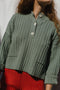 FRANKA ribbed jumper / highland wool / seaglass