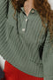 FRANKA ribbed jumper / highland wool / seaglass