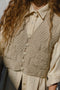 TIO vest cardigan / highland wool / wild oat