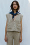 TIO vest cardigan / highland wool / wild oat