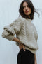 EWA cardigan / highland wool / wild oat