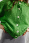 CARMEN cardigan / organic cotton boucle / apple