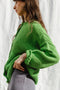 CARMEN cardigan / organic cotton boucle / apple