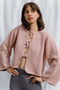 REINA cardigan / organic cotton boucle / rosado