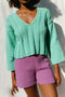 NURIA jumper / organic cotton / turquesa / samples