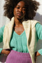 NURIA jumper / organic cotton / turquesa / samples